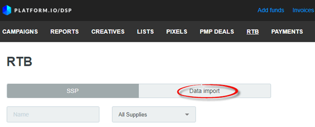 Data import