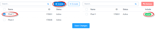 Include pixel